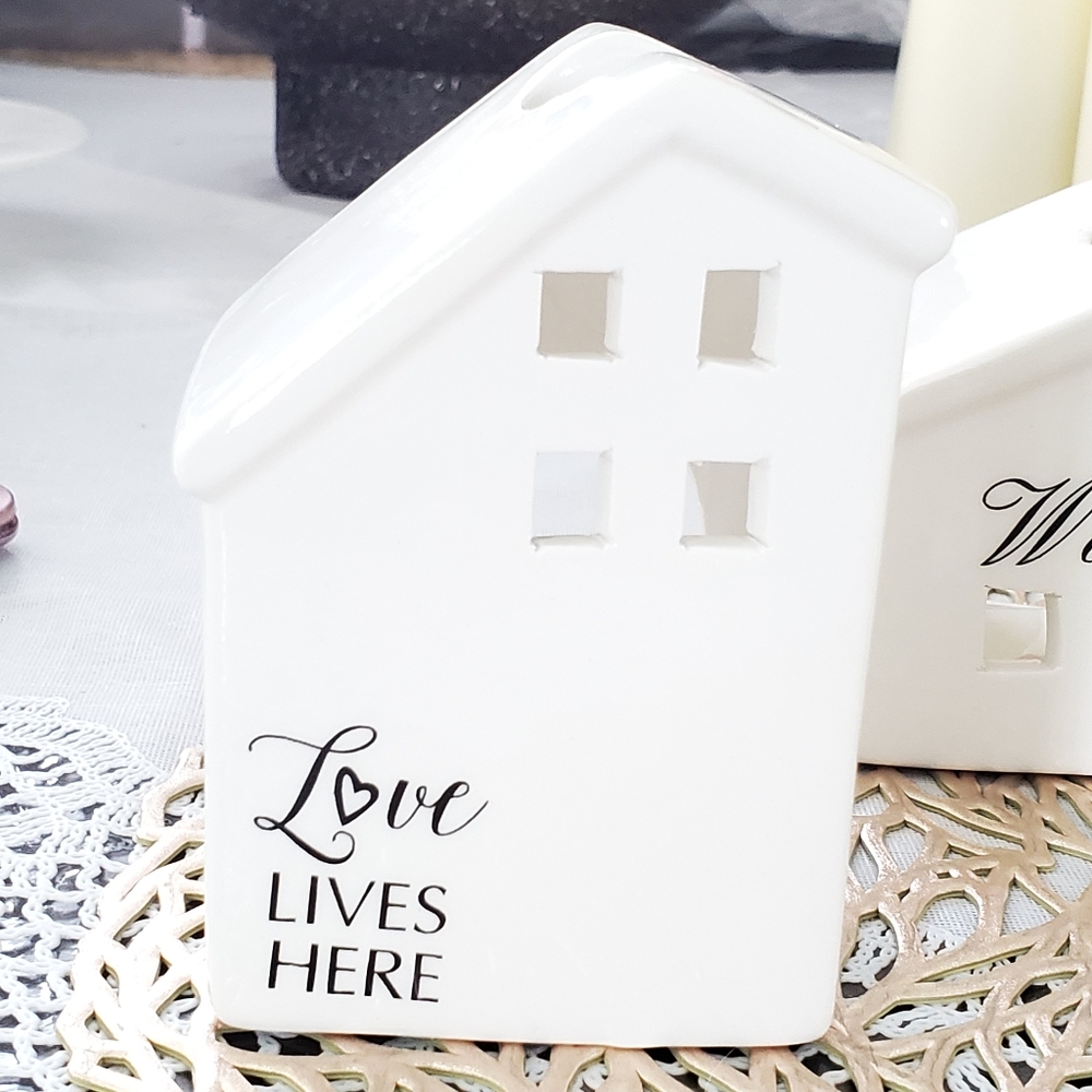 Set of 3 Beautiful ceramic home candle holders - Picture 5 of 6